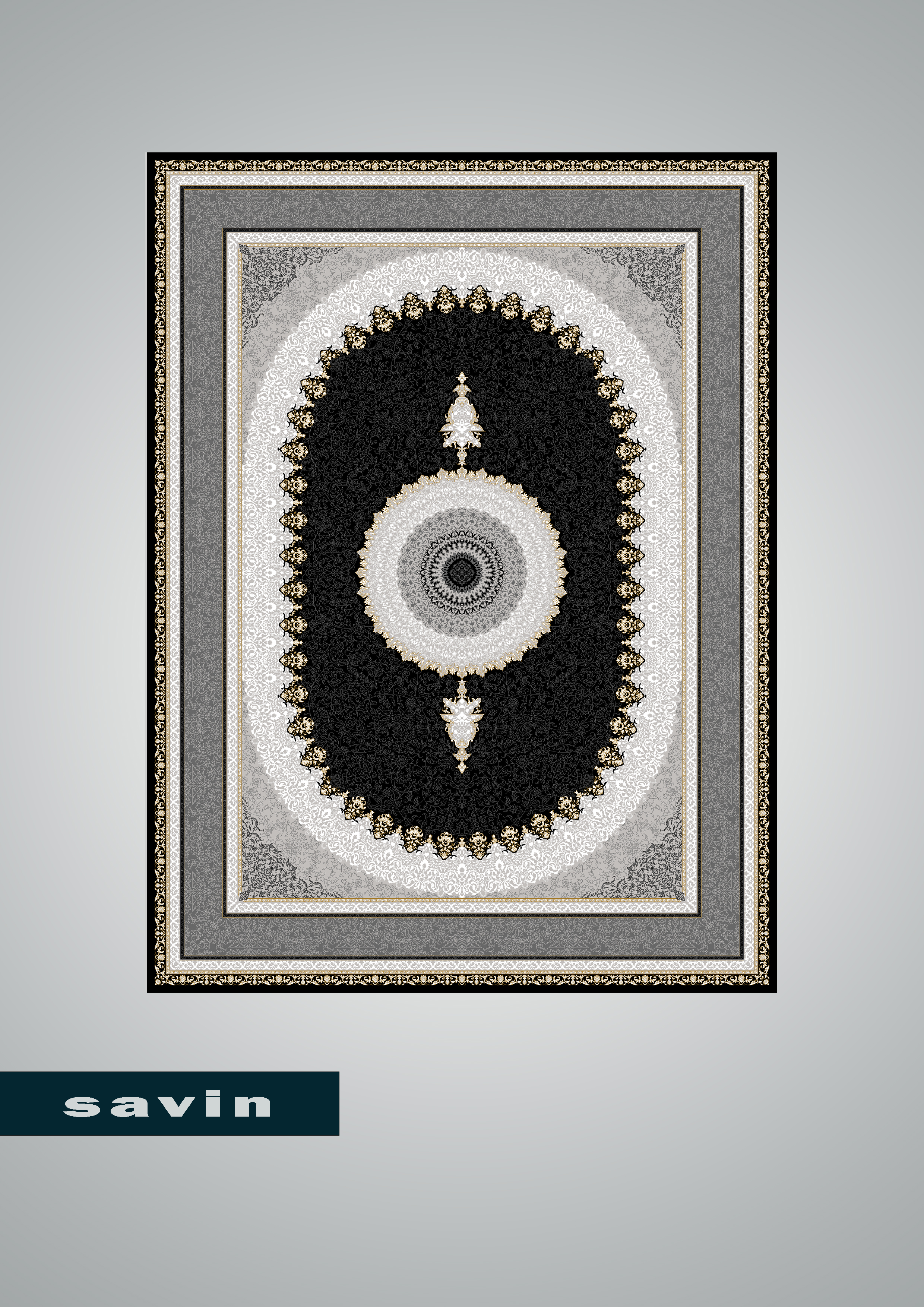 فرش 700 شانه طرح ساوین